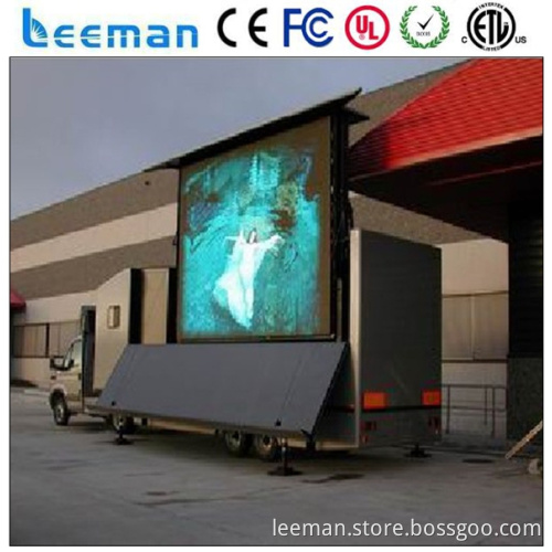 mobile truck led display boards solar panel 240w Leeman P10 truck mobile led display